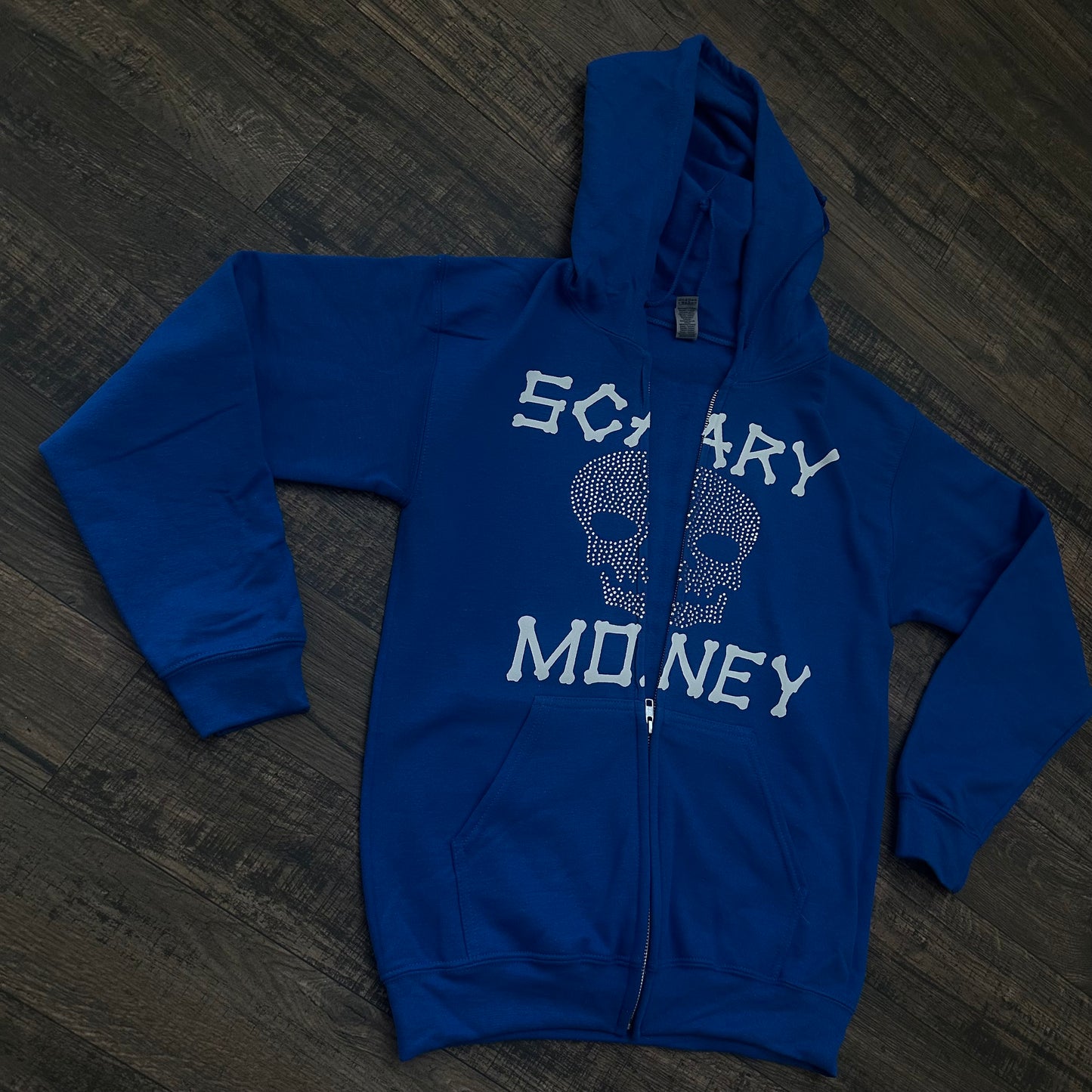 Royal blue Skull Zip Up