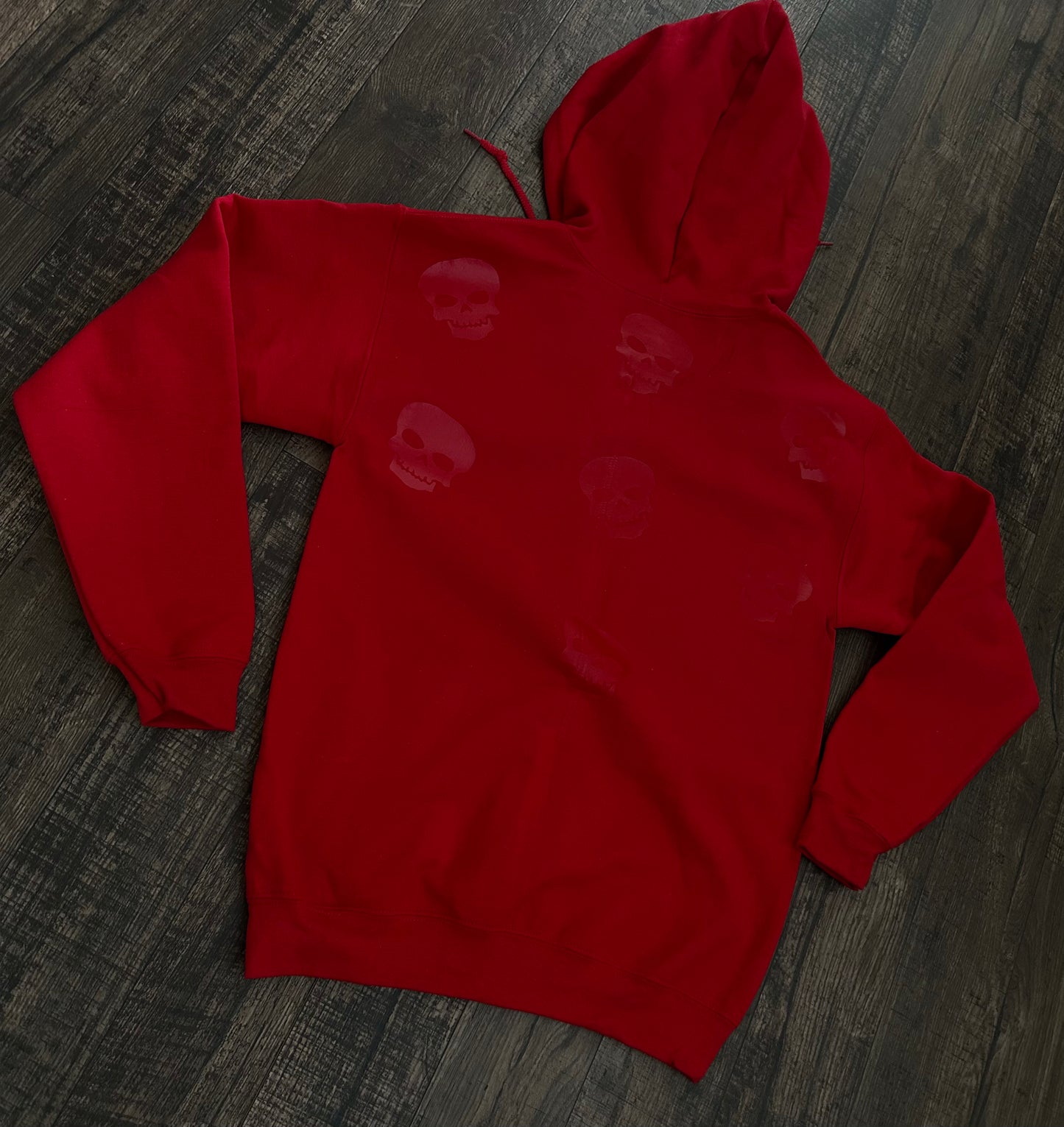 Red/Red Skull Rhinestone Zip Up