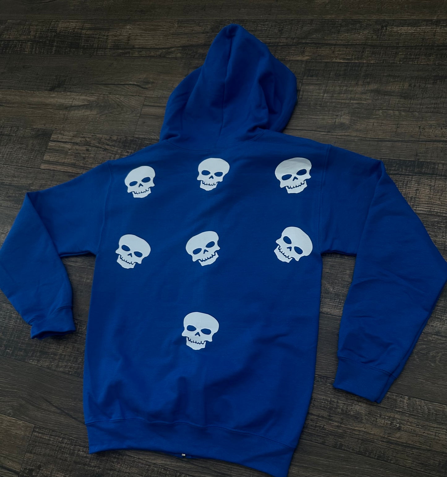 Royal blue Skull Zip Up