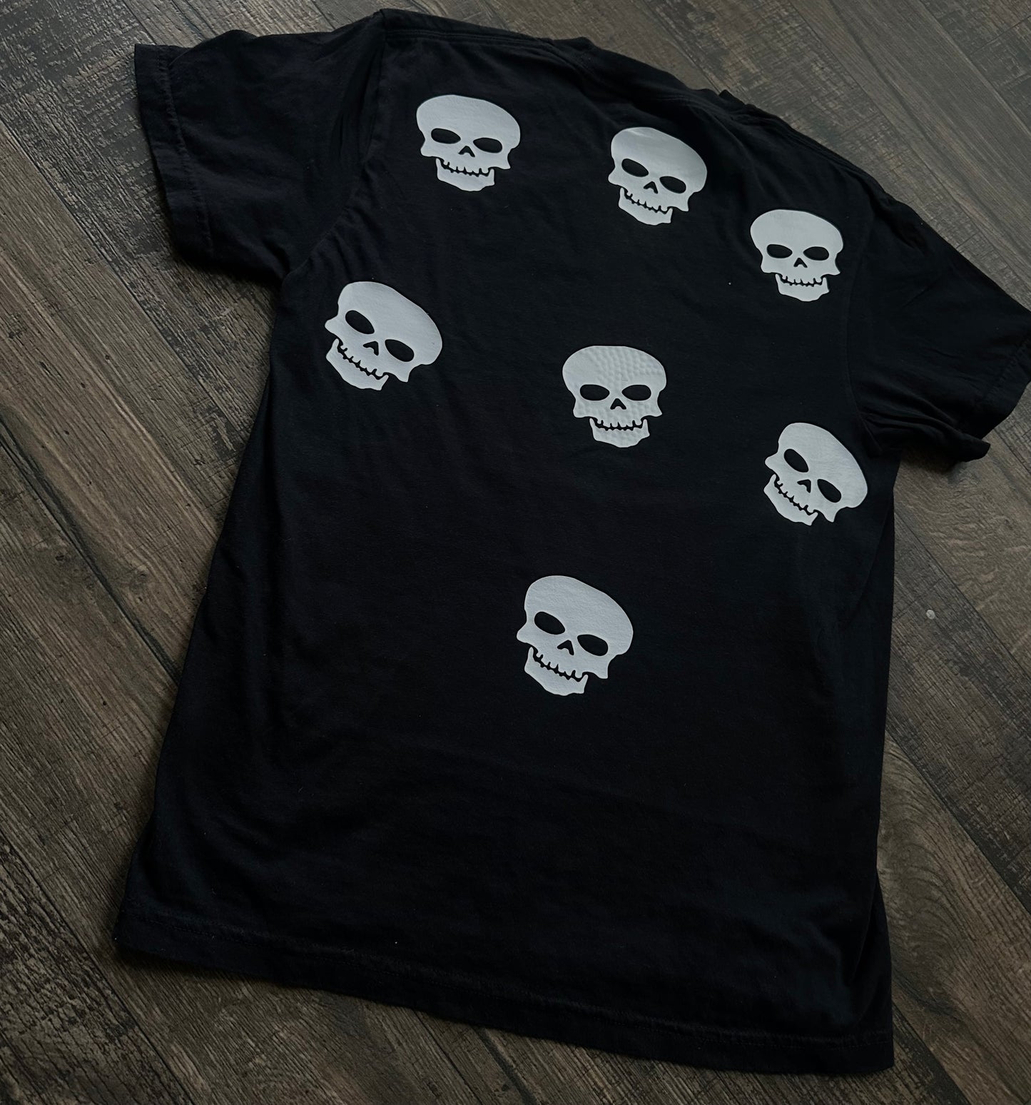 Black Skull Rhinestone Shirt