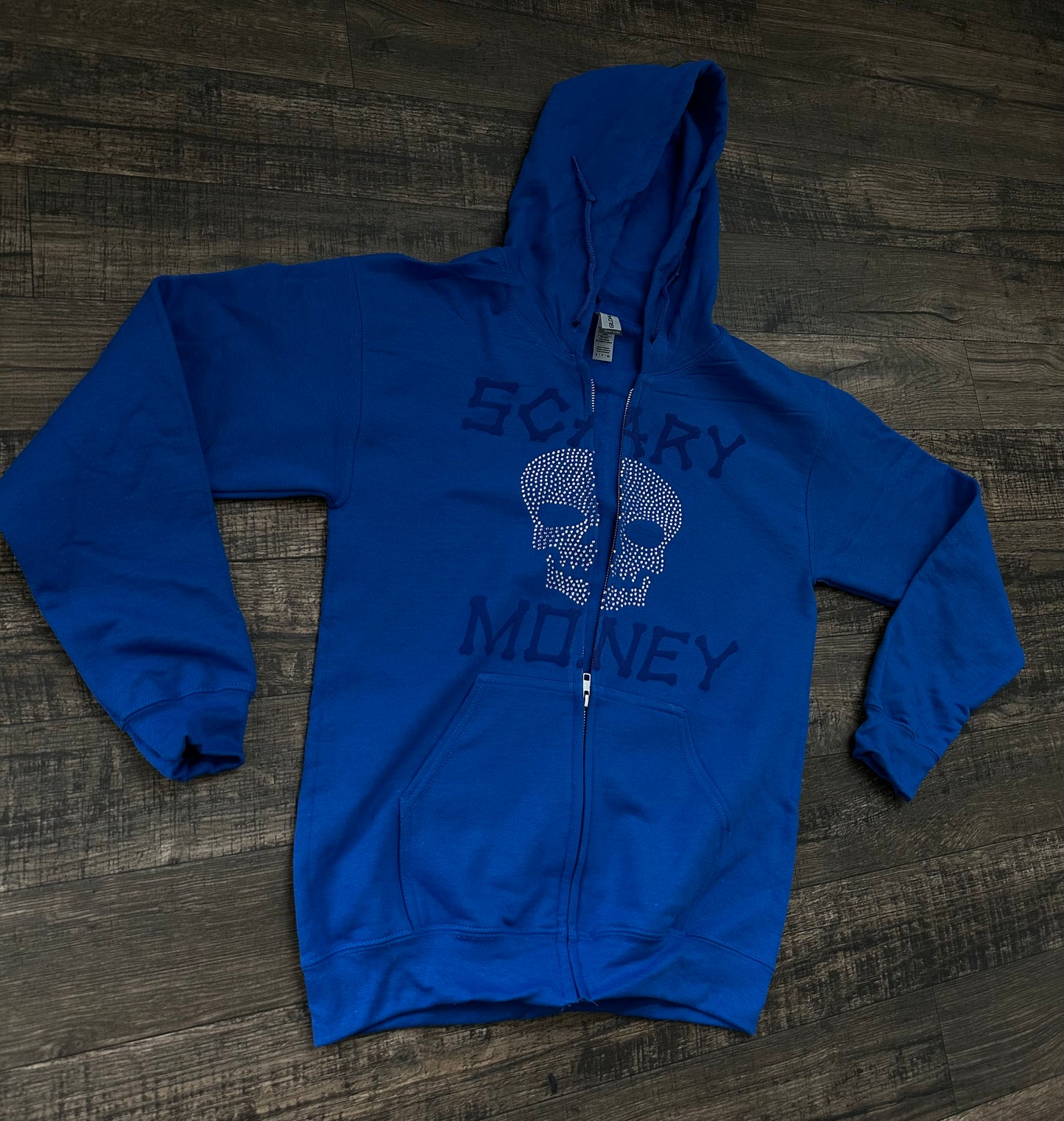 Blue/Blue Skull Zip Up