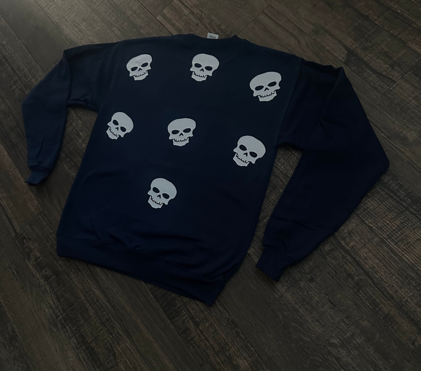 Rhinestone Skull Crewneck