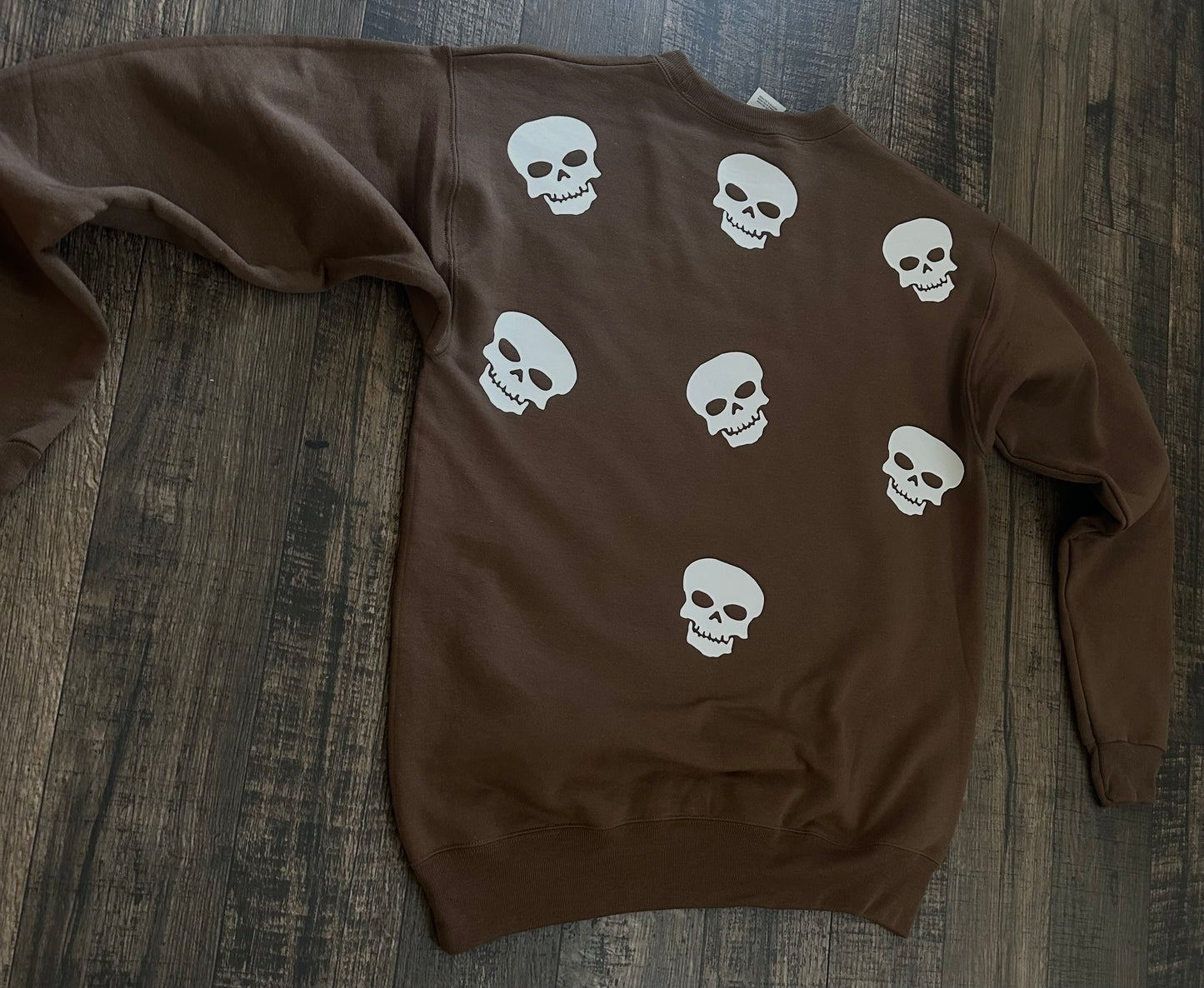 Brown Skull Crewneck