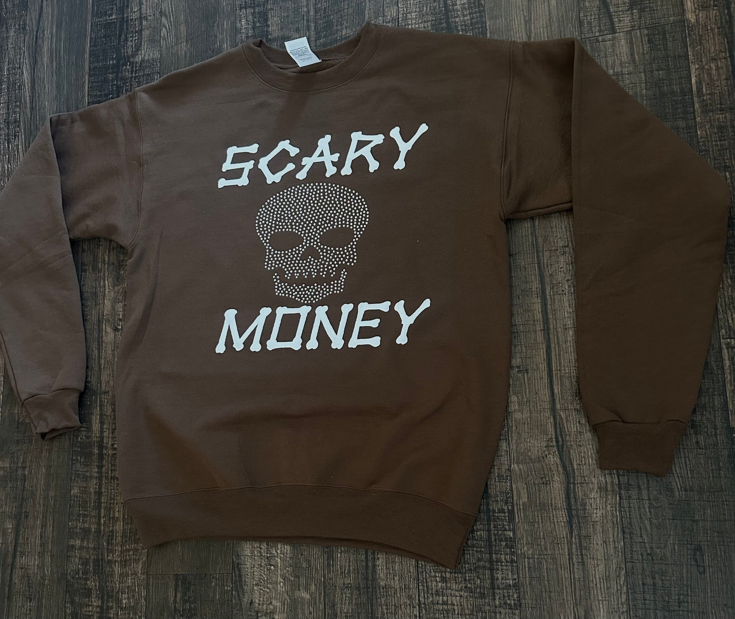 Brown Skull Crewneck