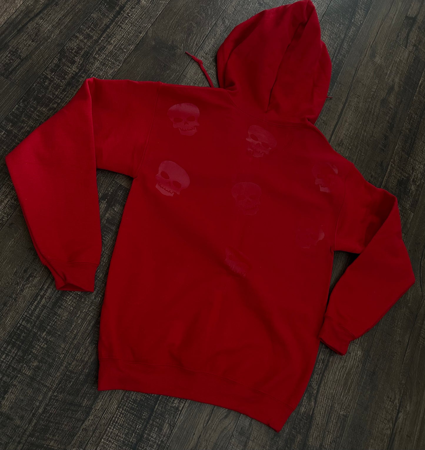 Red/Red Skull Rhinestone Zip Up