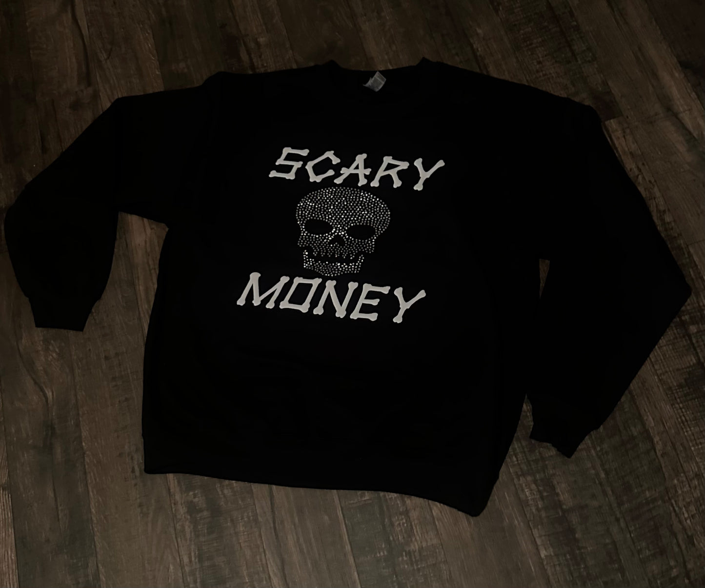 Rhinestone Skull Crewneck